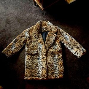 Brandy Melville Faux Fur Cheetah print coat.